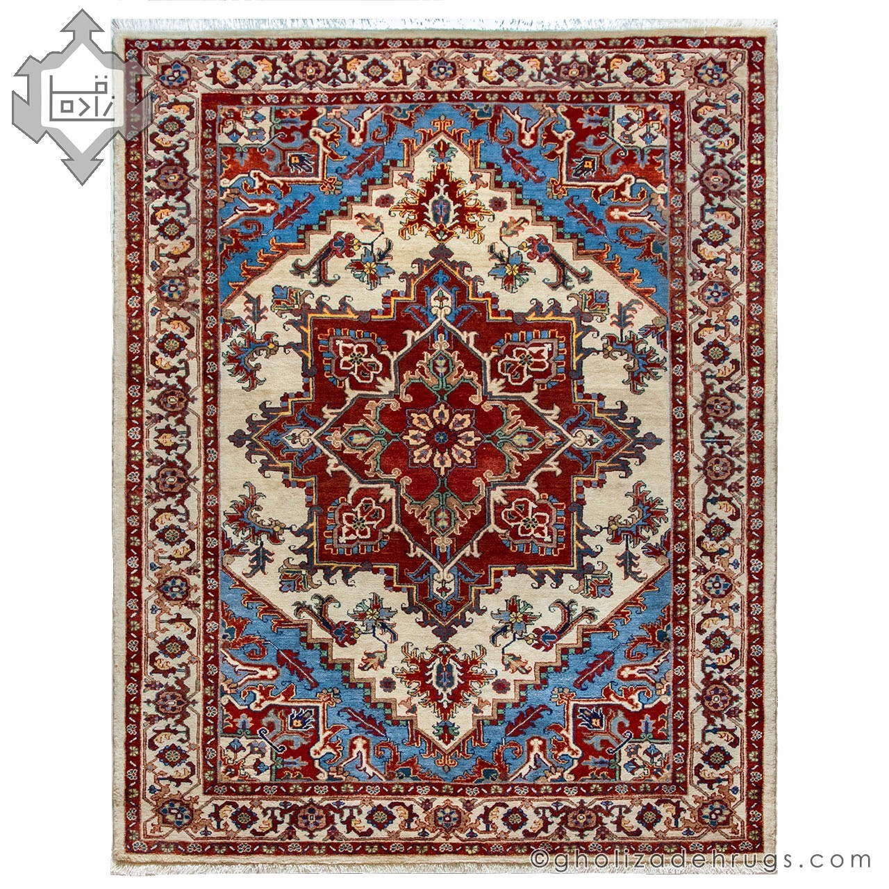 Gholizadeh Rugs - Heris Hand Knotted Rug Ref NO122- 290*210