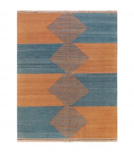 فرش دستبافت سه متری تخت باف کد F23- ابعاد 145*200