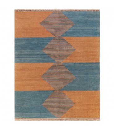 فرش دستبافت سه متری تخت باف کد F23- ابعاد 145*200