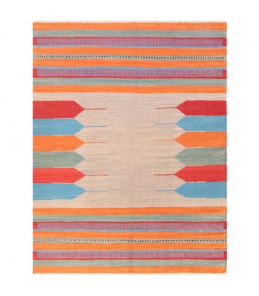 فرش دستبافت سه متری تخت باف کد F20- ابعاد 147*202