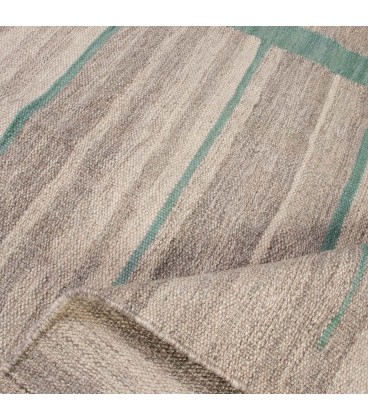 فرش دستبافت سه متری تخت باف کد F19- ابعاد 143*197