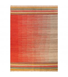 فرش دستبافت دو و نیم متری تخت باف کد F21- ابعاد 120*199